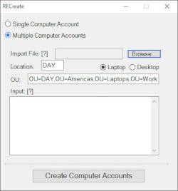 RECreate - Multiple Computers View
