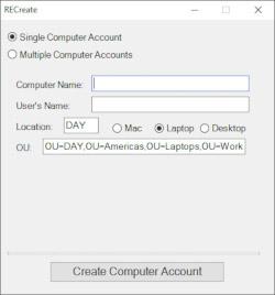 RECreate - Single Computer View