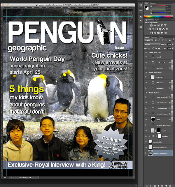 Penguin Geographic Photoshop File